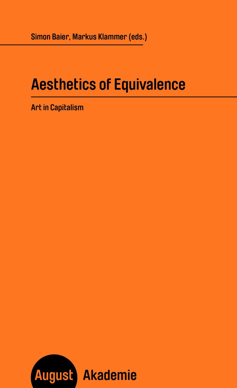 Cover: 9783751890199 | Aesthetics of Equivalence | Art in Capitalism | Simon Baier (u. a.)