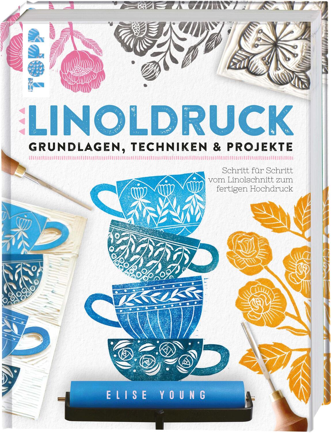 Cover: 9783772446931 | Linoldruck. Grundlagen, Techniken und Projekte | Elise Young | Buch