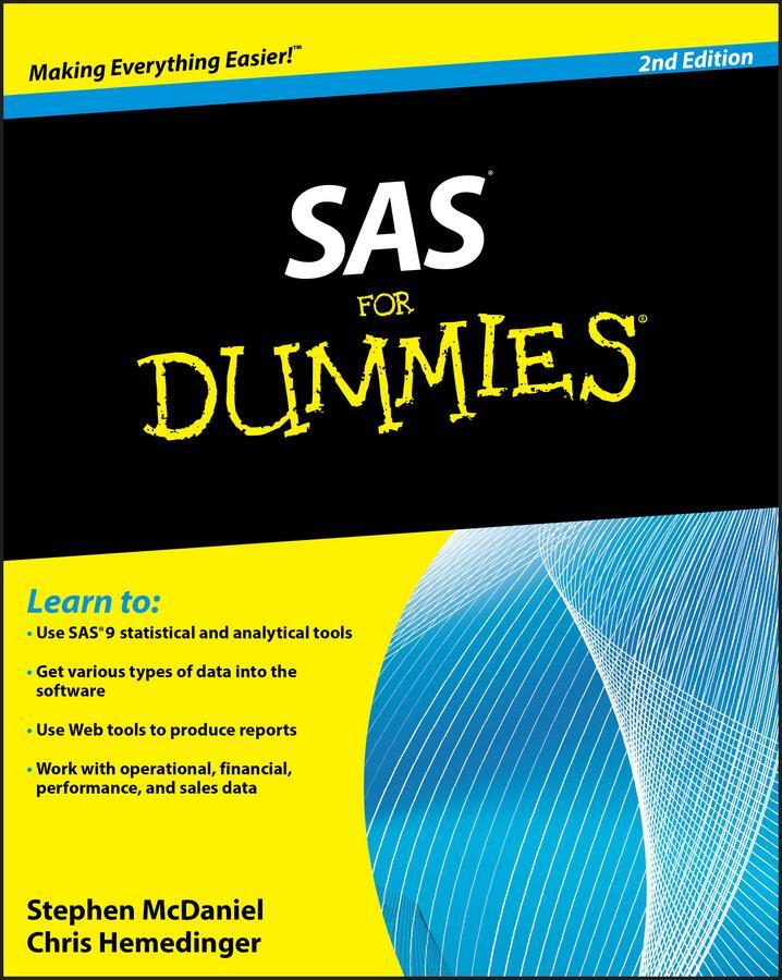 Cover: 9780470539682 | SAS for Dummies | Stephen Mcdaniel (u. a.) | Taschenbuch | 384 S.