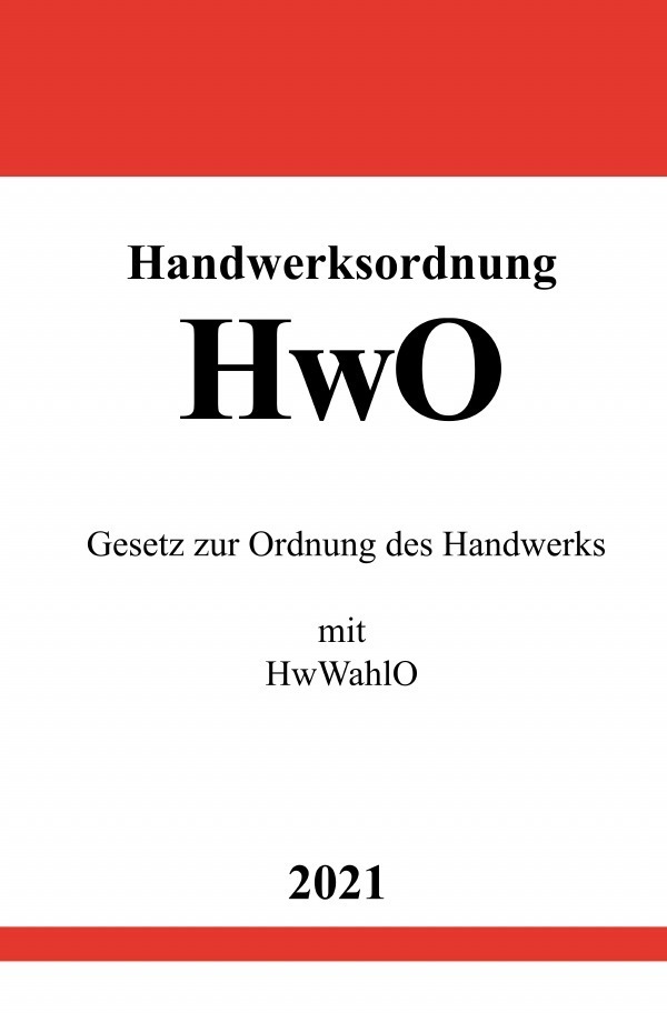 Cover: 9783754915769 | Handwerksordnung (HwO) | Ronny Studier | Taschenbuch | epubli