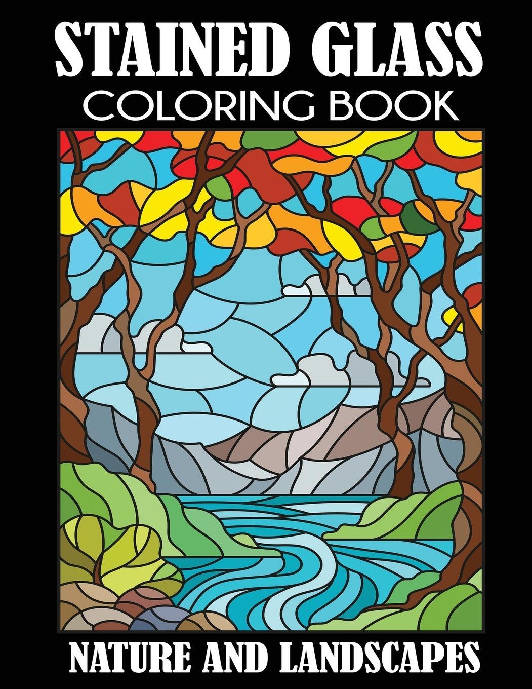 Cover: 9781949651195 | Stained Glass Coloring Book | Nature and Landscapes | Coloring | Buch