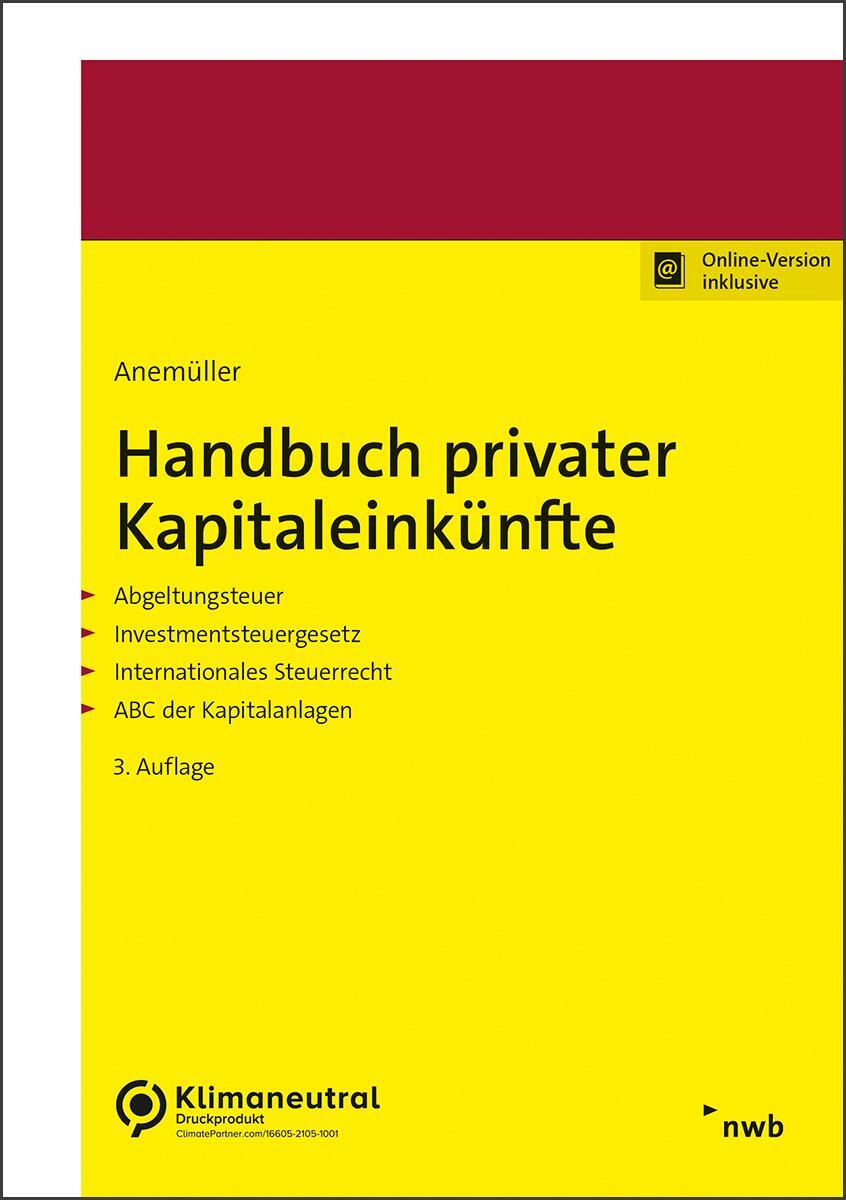Cover: 9783482655630 | Handbuch privater Kapitaleinkünfte | Christian Anemüller | Bundle