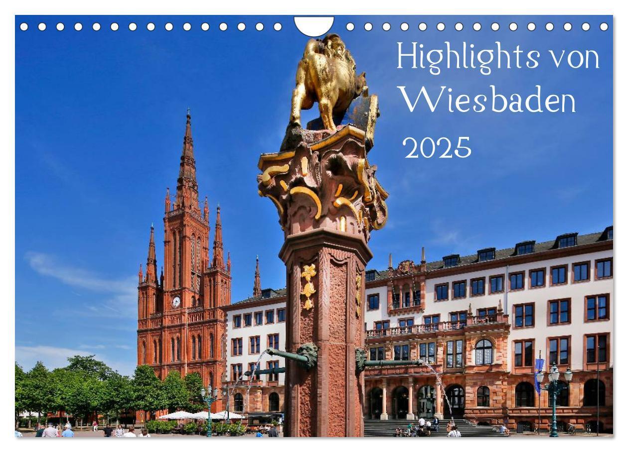 Cover: 9783435611157 | Highlights von Wiesbaden (Wandkalender 2025 DIN A4 quer), CALVENDO...