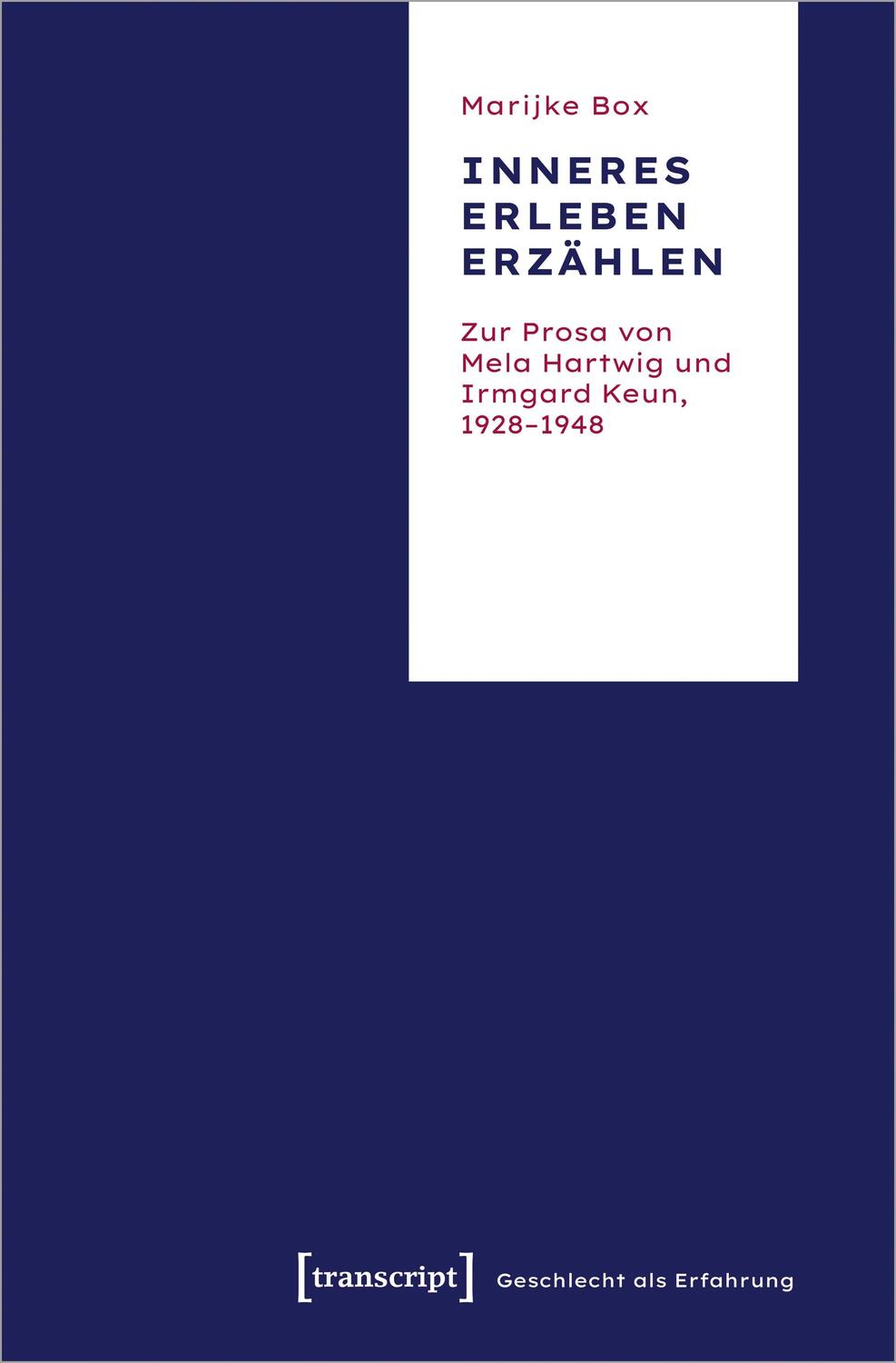 Cover: 9783837669855 | Inneres Erleben erzählen | Marijke Box | Taschenbuch | 332 S. | 2023