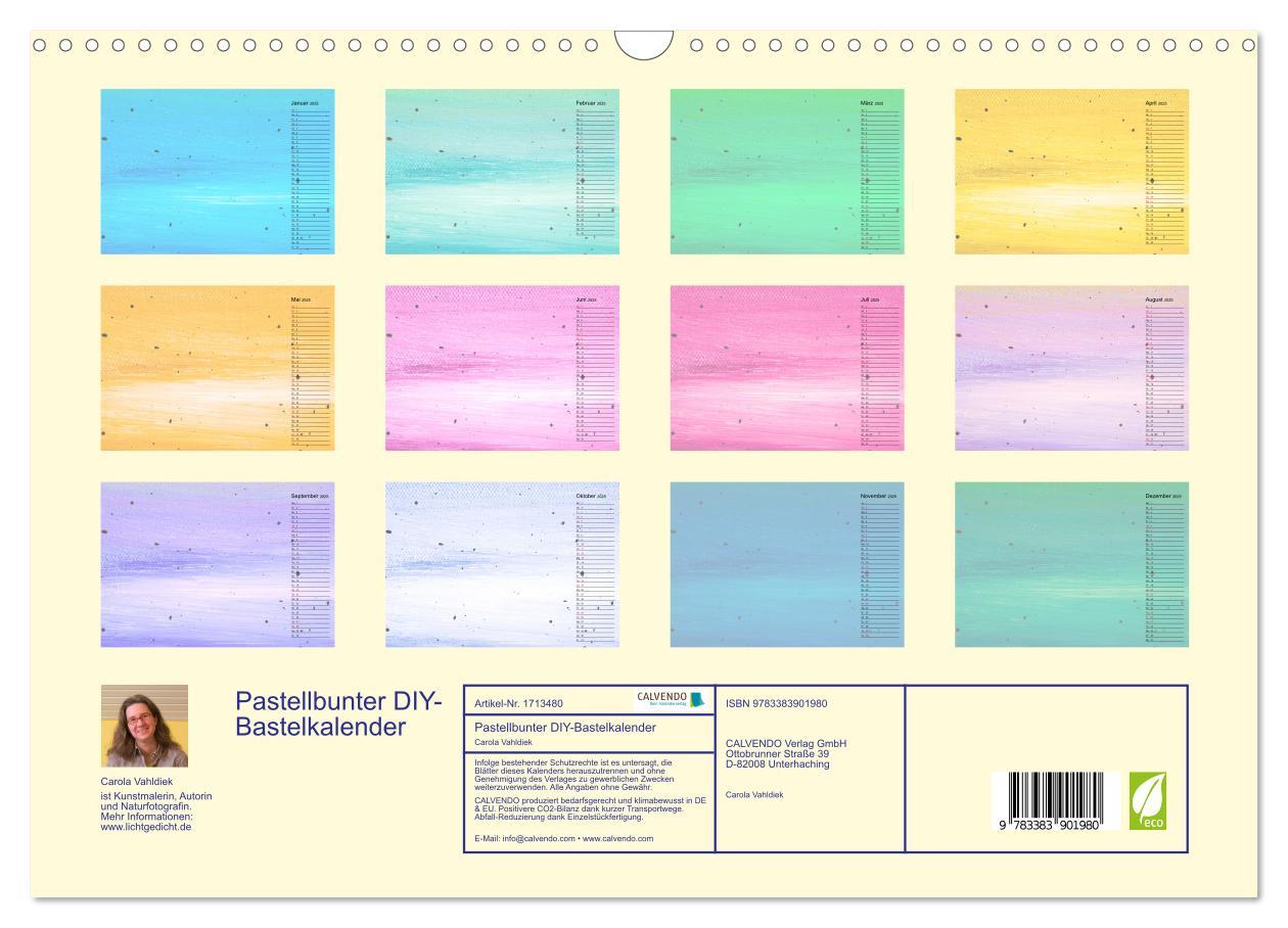 Bild: 9783383901980 | Pastellbunter DIY-Bastelkalender (Wandkalender 2025 DIN A3 quer),...