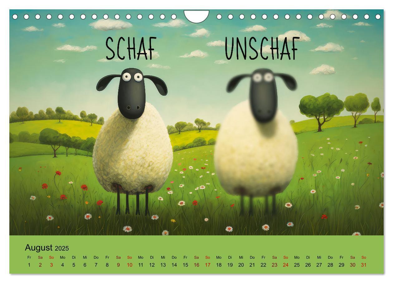 Bild: 9783383825620 | Schafsprüche (Wandkalender 2025 DIN A4 quer), CALVENDO Monatskalender