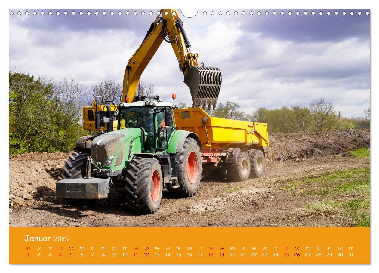 Bild: 9783383999338 | Baumaschinen im Einsatz (Wandkalender 2025 DIN A3 quer), CALVENDO...