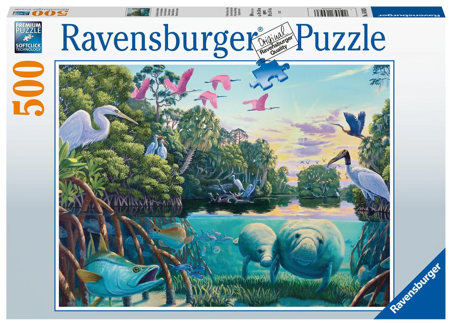 Cover: 4005556169436 | Ravensburger Puzzle 16943 - Manatee Moments - 500 Teile Puzzle für...
