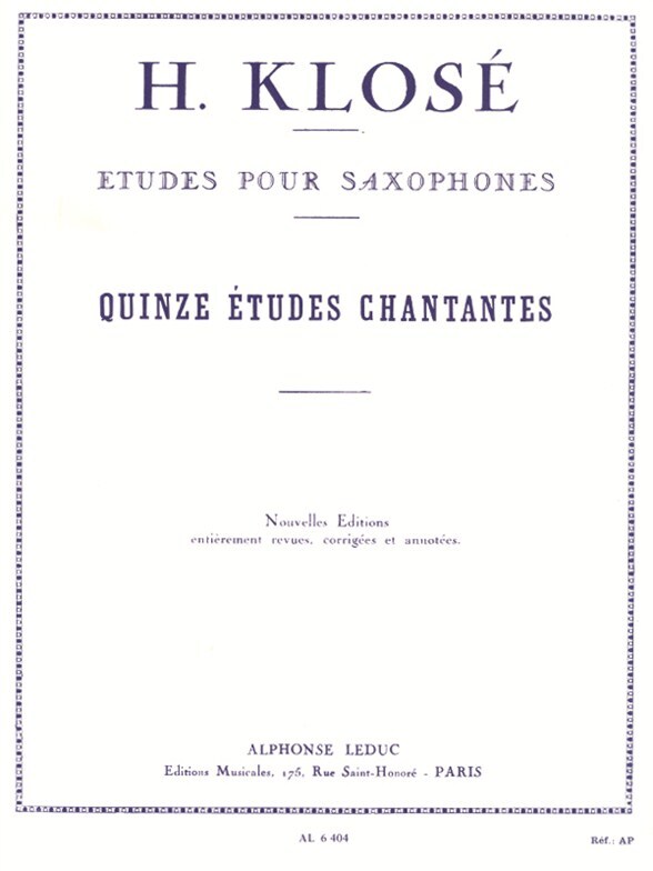 Cover: 9790046064043 | 15 Etudes Chantantes | Hyacinte Eleonore Klosé | Buch | Alphonse Leduc