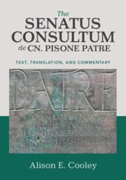 Cover: 9781108714563 | The Senatus Consultum de Cn. Pisone Patre | Alison E Cooley | Buch