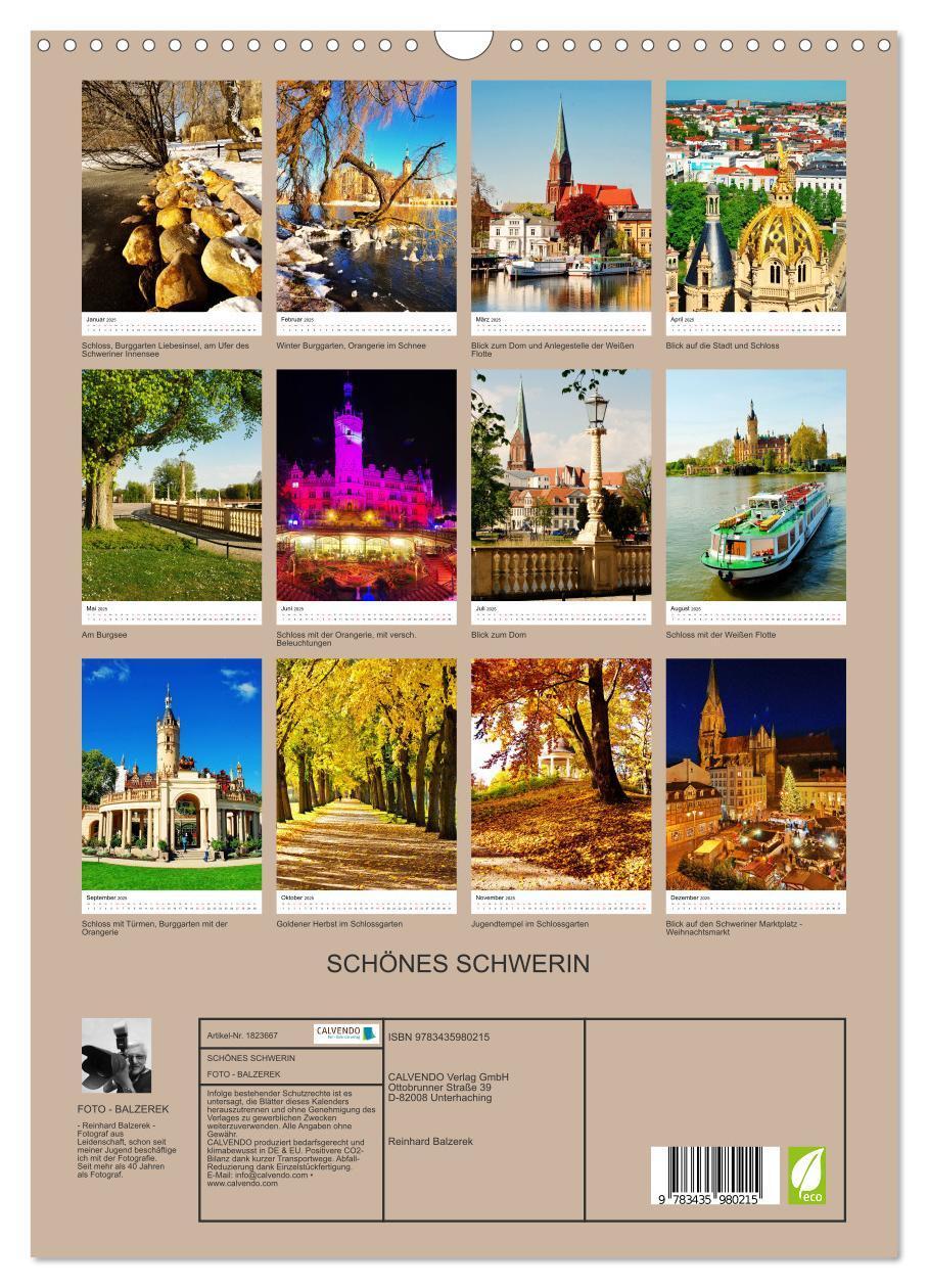 Bild: 9783435980215 | SCHÖNES SCHWERIN (Wandkalender 2025 DIN A3 hoch), CALVENDO...