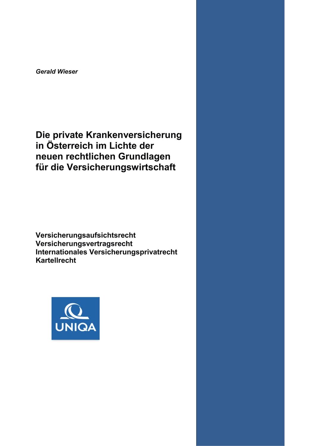 Cover: 9783750475106 | Die private Krankenversicherung in Österreich im Lichte der neuen...