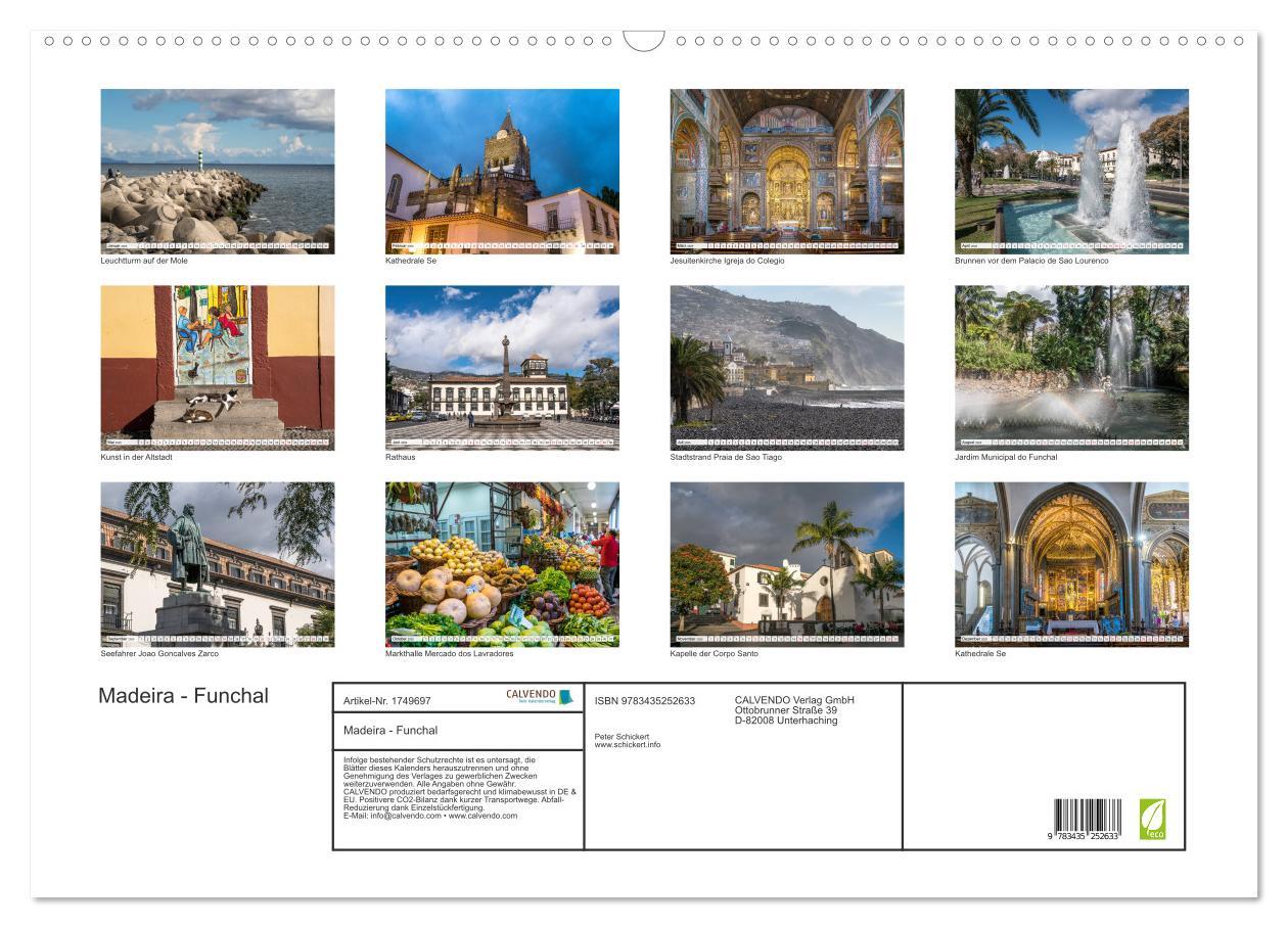 Bild: 9783435252633 | Madeira - Funchal (Wandkalender 2025 DIN A2 quer), CALVENDO...