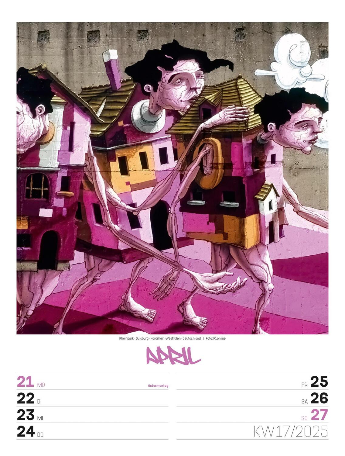 Bild: 9783838435299 | Street Art - Graffiti - Wochenplaner Kalender 2025 | Kunstverlag