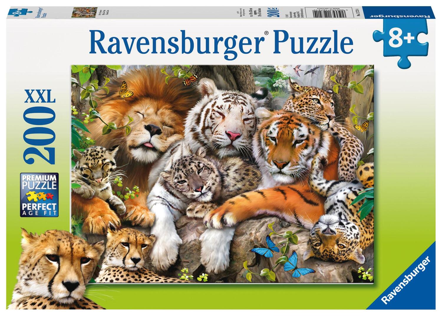 Cover: 4005556127214 | Schmusende Raubkatzen Puzzle 200 Teile | Spiel | Deutsch | 2015