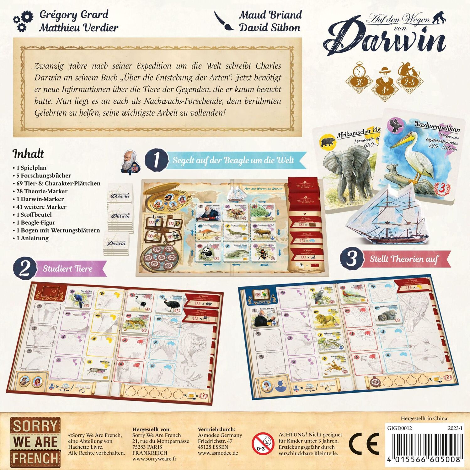 Bild: 4015566605008 | Auf den Wegen von Darwin | G. Grard (u. a.) | Spiel | GIGD0012 | 2023