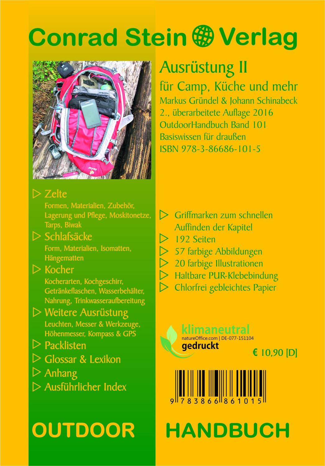 Rückseite: 9783866861015 | Ausrüstung 2 für Camp, Küche und mehr | Markus Gründel (u. a.) | Buch