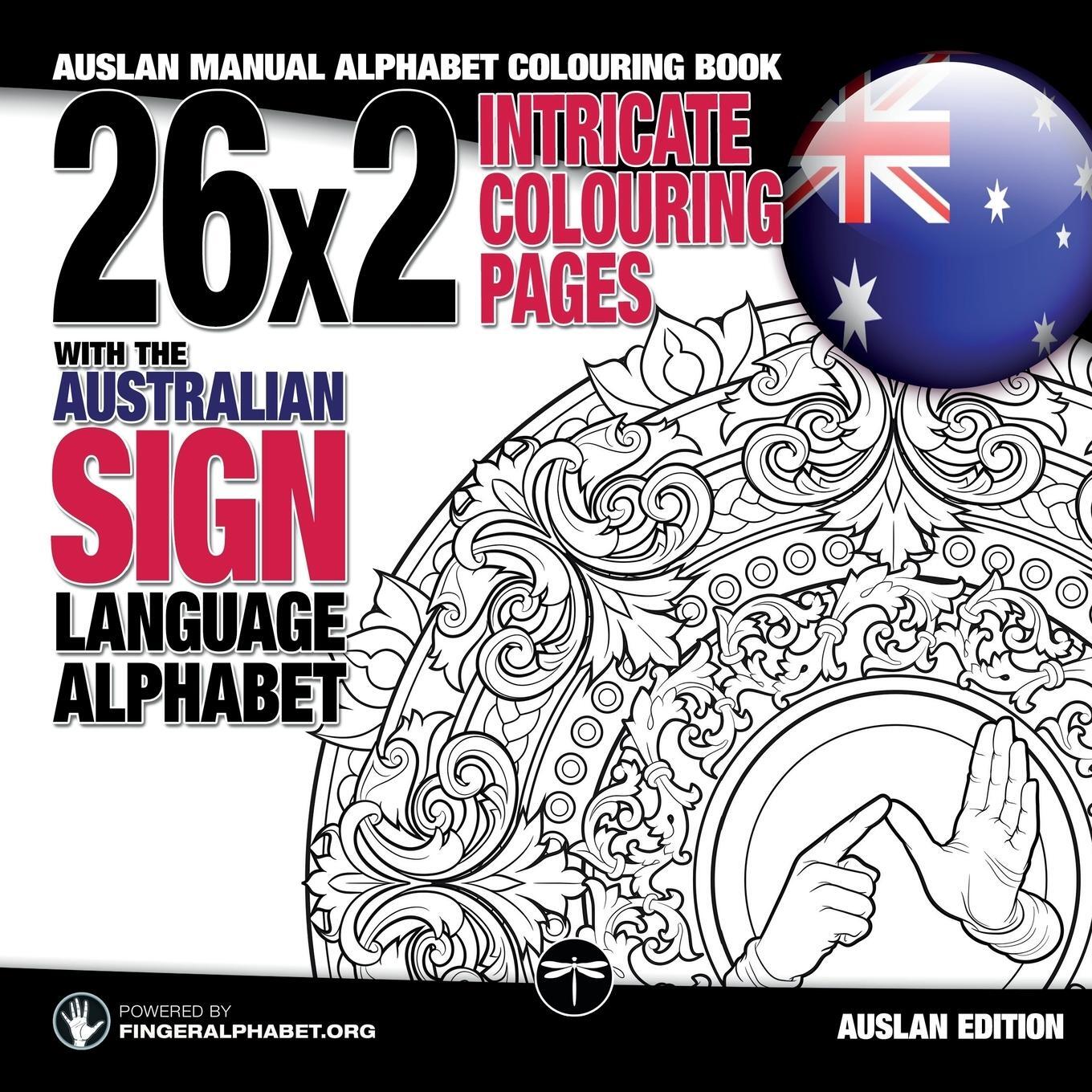 Cover: 9783864690433 | 26x2 Intricate Colouring Pages with the Australian Sign Language...