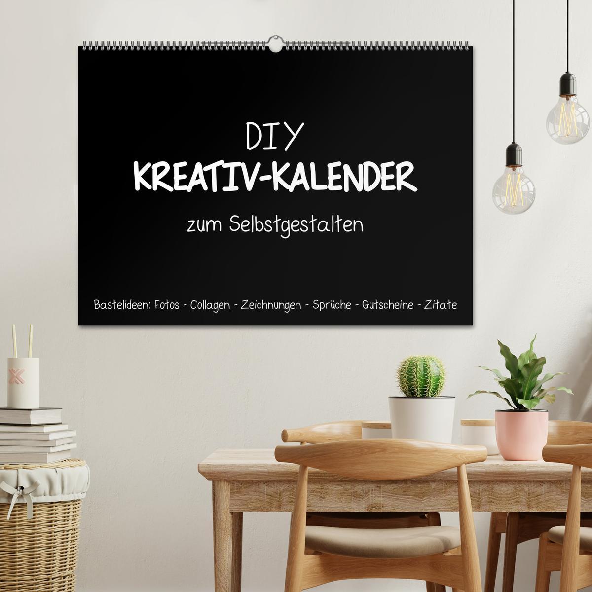 Bild: 9783435231416 | Bastelkalender: DIY Kreativ-Kalender -schwarz- (Wandkalender 2025...