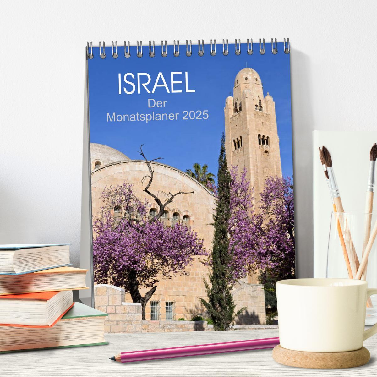 Bild: 9783435946051 | Israel - Der Monatsplaner 2025 (Tischkalender 2025 DIN A5 hoch),...