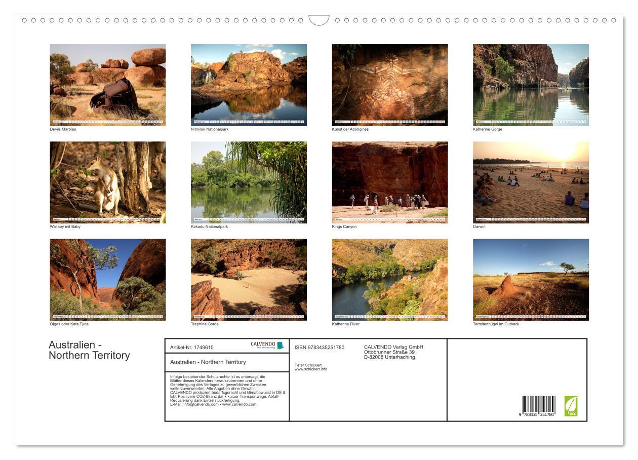 Bild: 9783435251780 | Australien - Northern Territory (Wandkalender 2025 DIN A2 quer),...