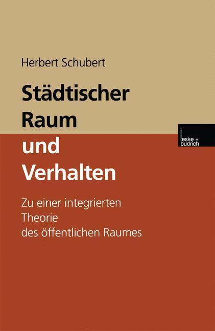 Cover: 9783810027252 | Städtischer Raum und Verhalten | Herbert Schubert | Taschenbuch
