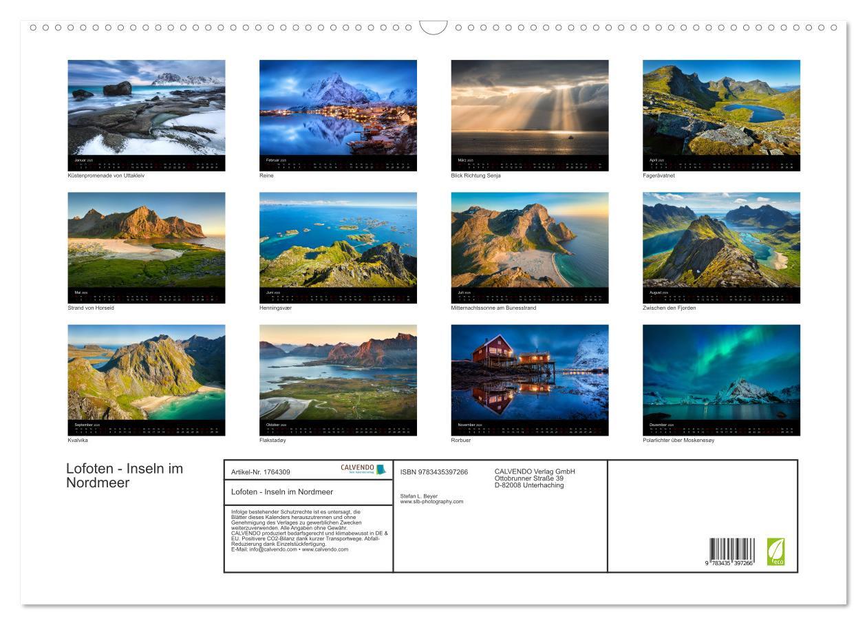 Bild: 9783435397266 | Lofoten - Inseln im Nordmeer (Wandkalender 2025 DIN A2 quer),...