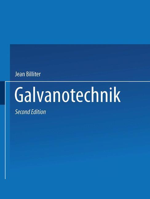 Cover: 9783709131169 | Galvanotechnik | Jean Billiter | Taschenbuch | Paperback | Deutsch