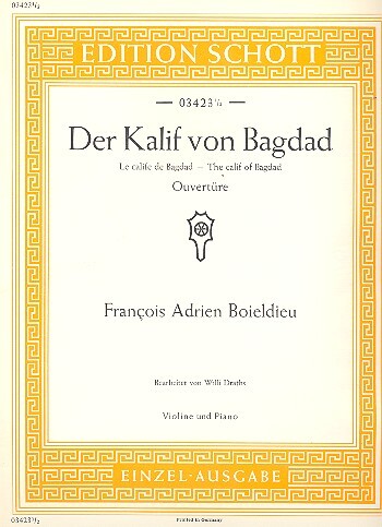 Cover: 9790001088343 | Kalif Von Bagdad | Francois Adrien Boieldieu | Buch | Schott Music