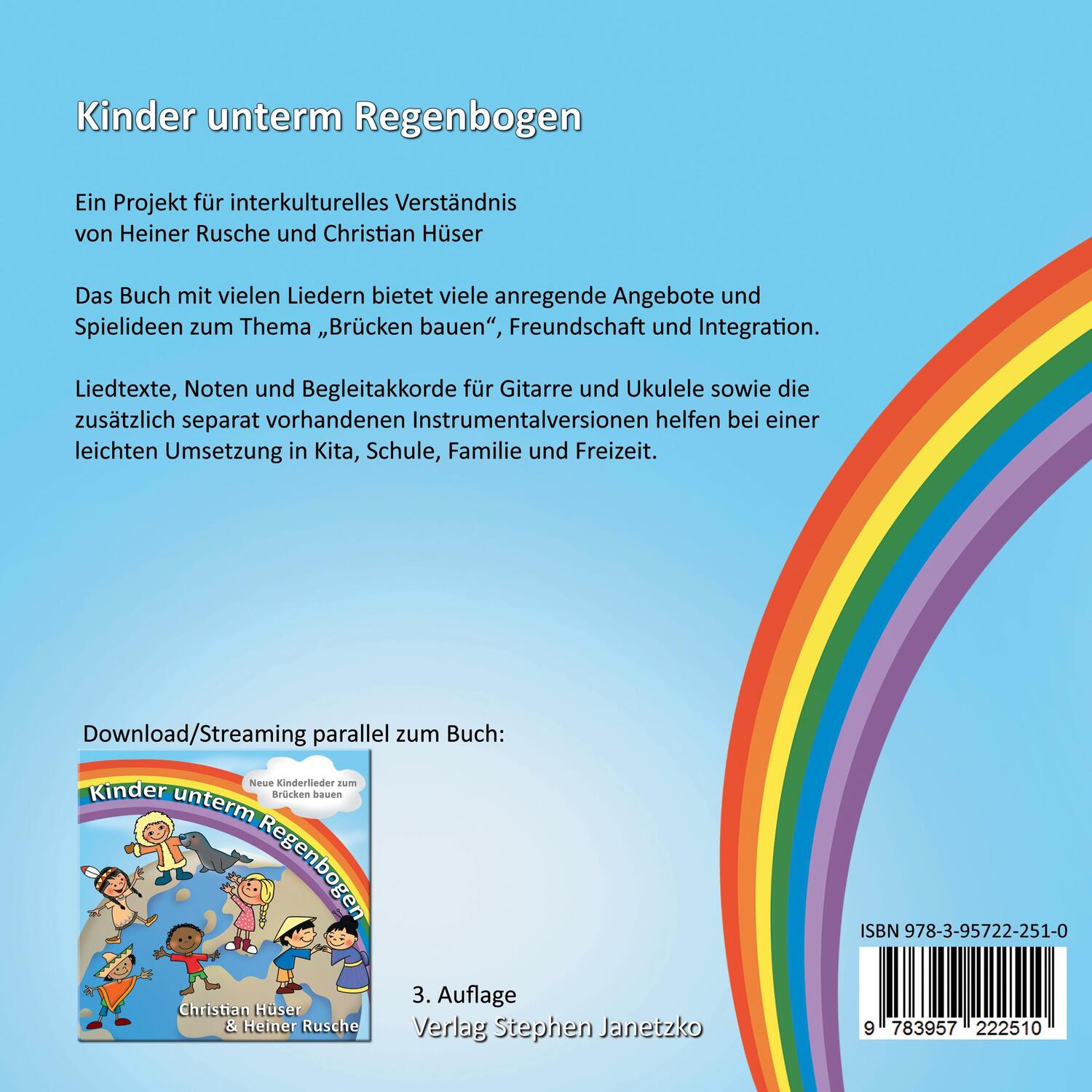 Rückseite: 9783957222510 | Kinder unterm Regenbogen - Neue Kinderlieder zum Brücken bauen | Buch