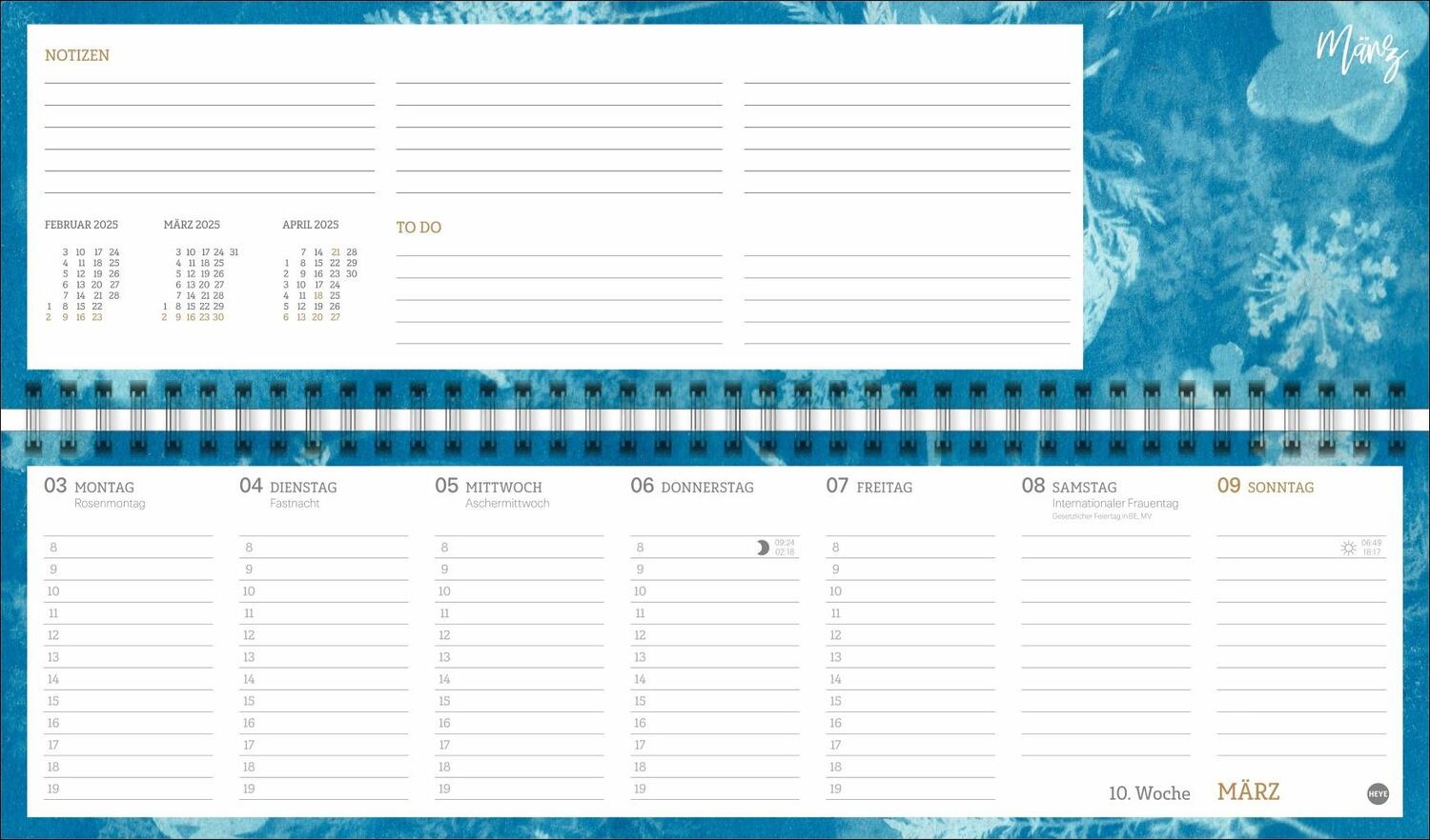 Bild: 9783756406593 | Indigo Wochenquerplaner 2025 | Kalender | Spiralbindung | 112 S.