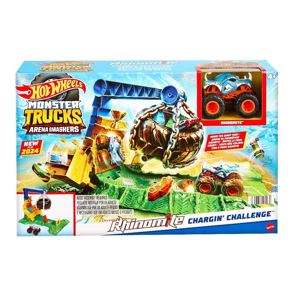 Cover: 194735195480 | Hot Wheels Monster Trucks Arena Smashers: Rhinomite Chargin' Challenge