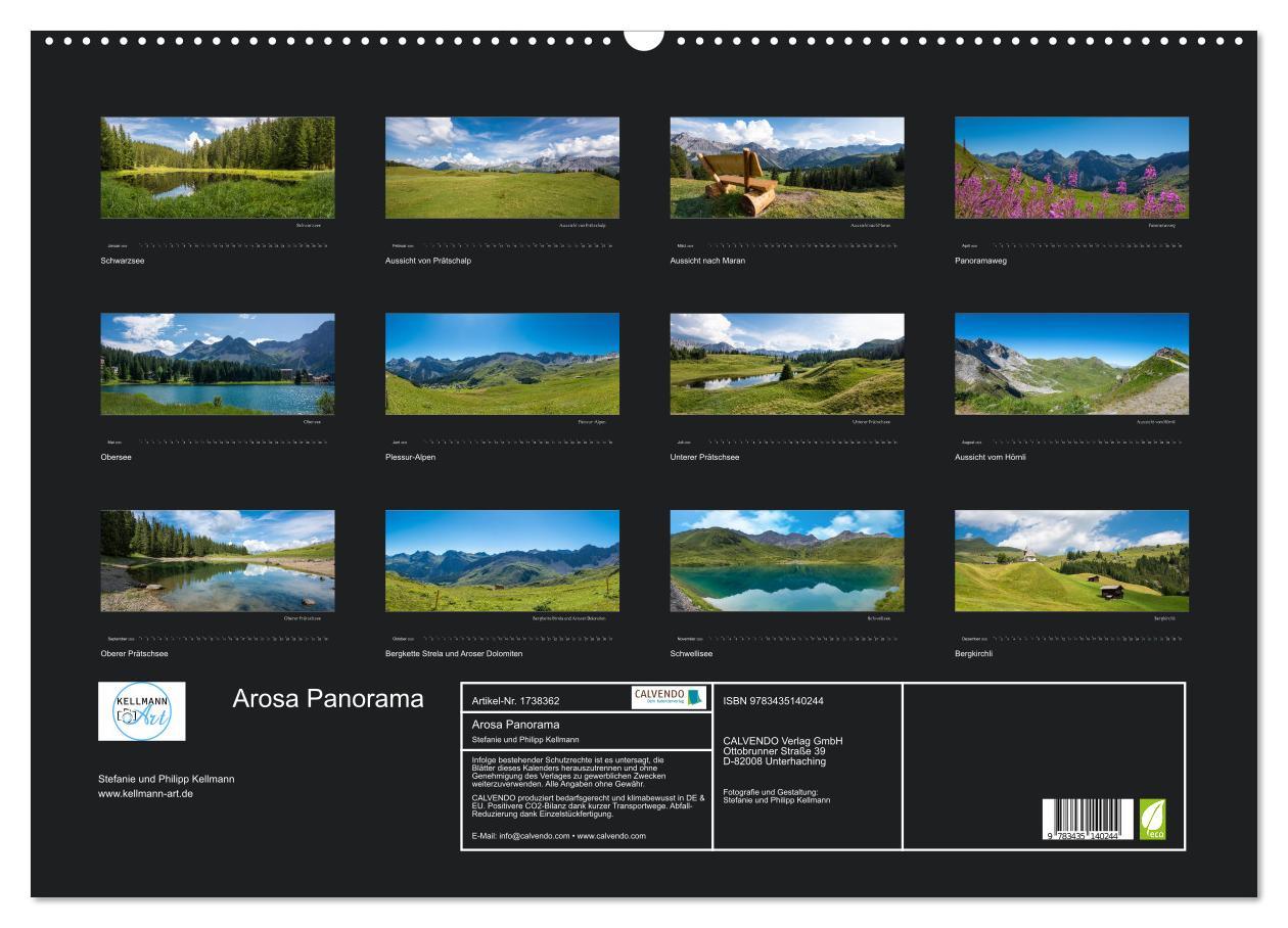 Bild: 9783435140244 | Arosa Panorama (Wandkalender 2025 DIN A2 quer), CALVENDO...