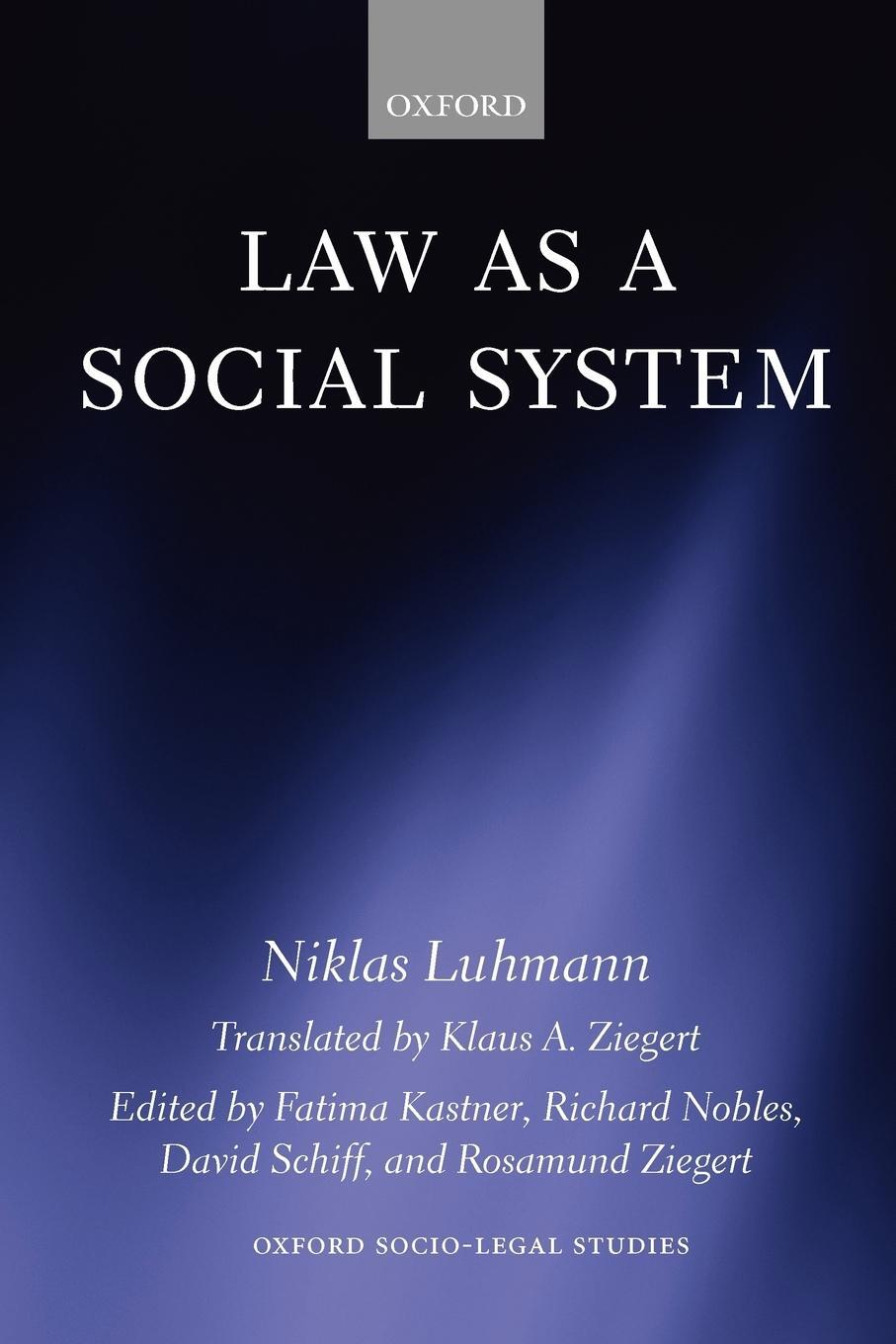 Cover: 9780199546121 | Law as a Social System | Niklas Luhmann | Taschenbuch | Paperback