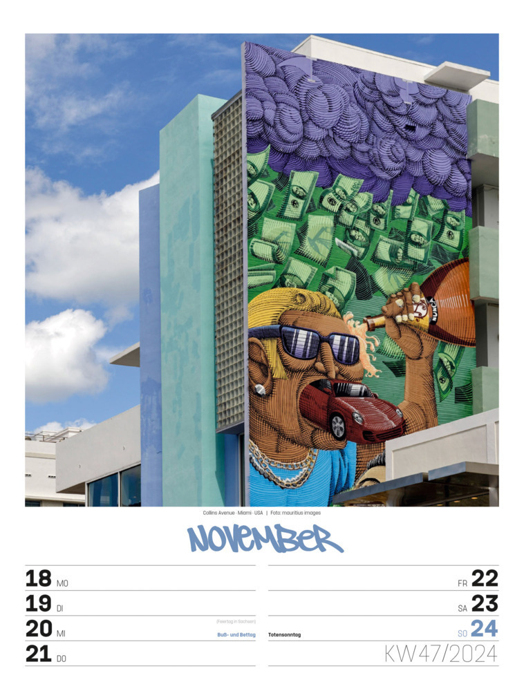 Bild: 9783838434292 | Street Art - Graffiti - Wochenplaner Kalender 2024 | Kunstverlag