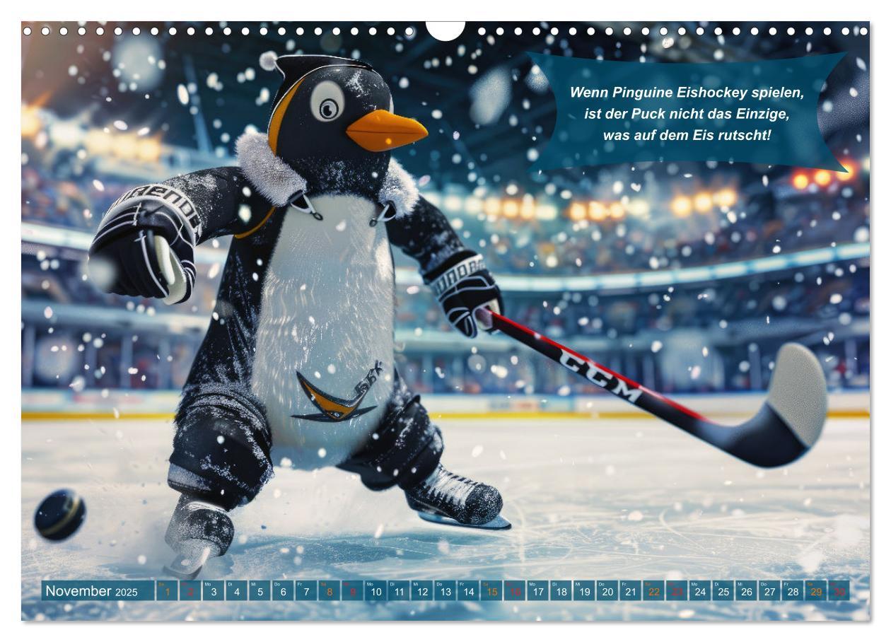 Bild: 9783457160688 | Der tierisch lustige Eishockey Kalender (Wandkalender 2025 DIN A3...