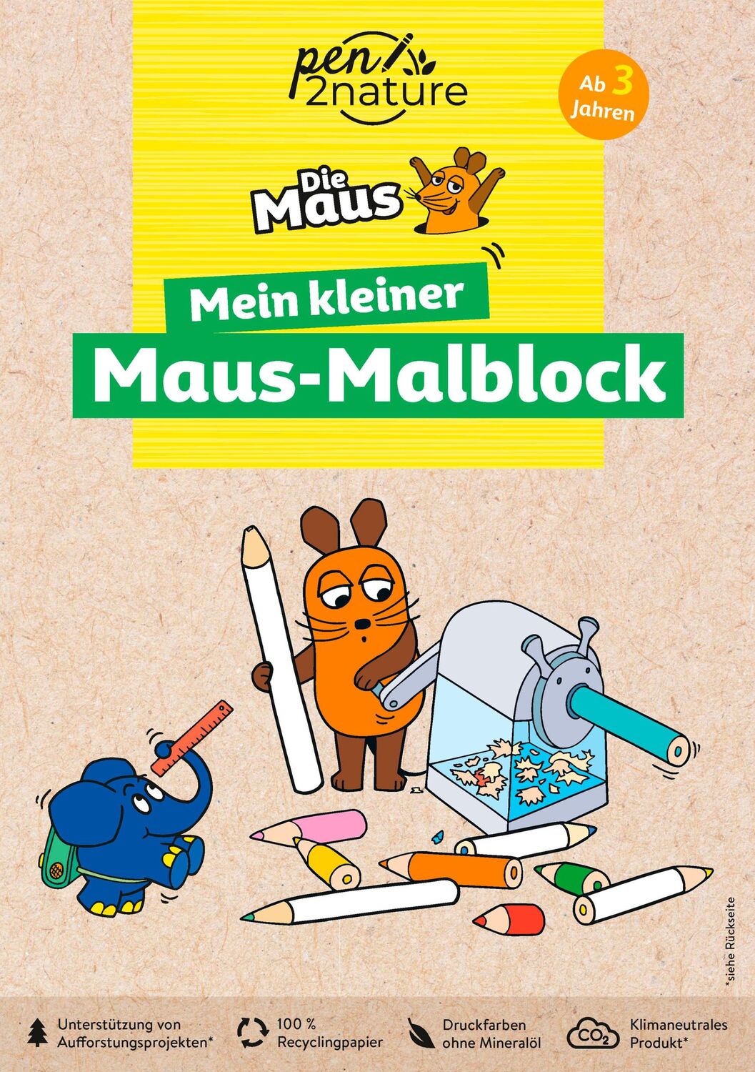 Cover: 9783987640452 | Mein kleiner Maus-Malblock. Nachhaltiges Malen für Kinder ab 3 Jahren