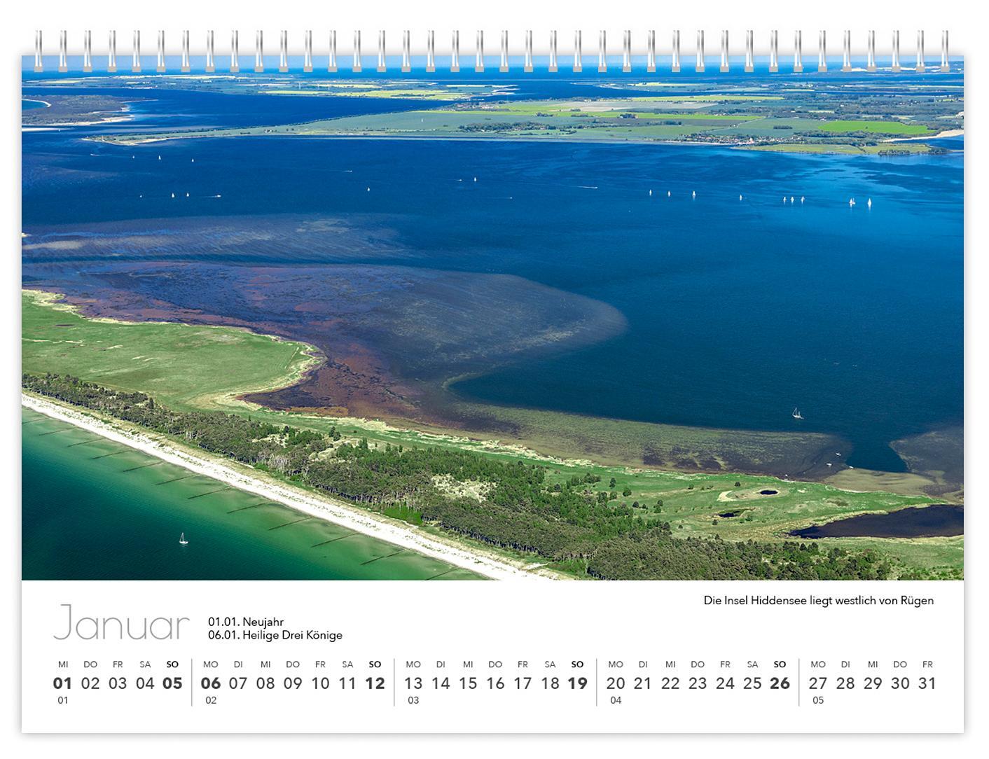 Bild: 9783910680845 | Kalender Rügen Luftaufnahmen kompakt 2025 | K4 Verlag (u. a.) | 2025