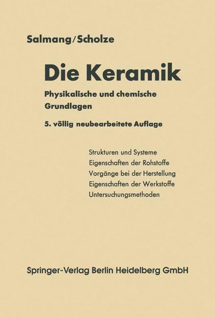 Cover: 9783662372609 | Die physikalischen und chemischen Grundlagen der Keramik | Taschenbuch