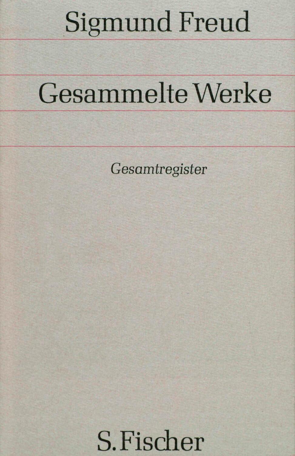 Cover: 9783100227195 | Gesamtregister der Bände 1-17 | Sigmund Freud | Buch | 1140 S.