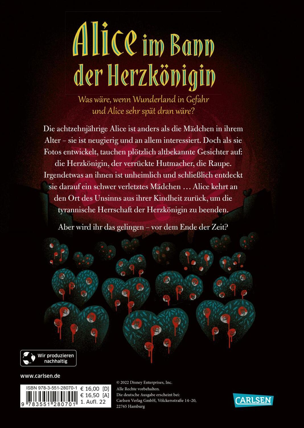 Rückseite: 9783551280701 | Disney. Twisted Tales: Alice im Bann der Herzkönigin | Buch | 496 S.