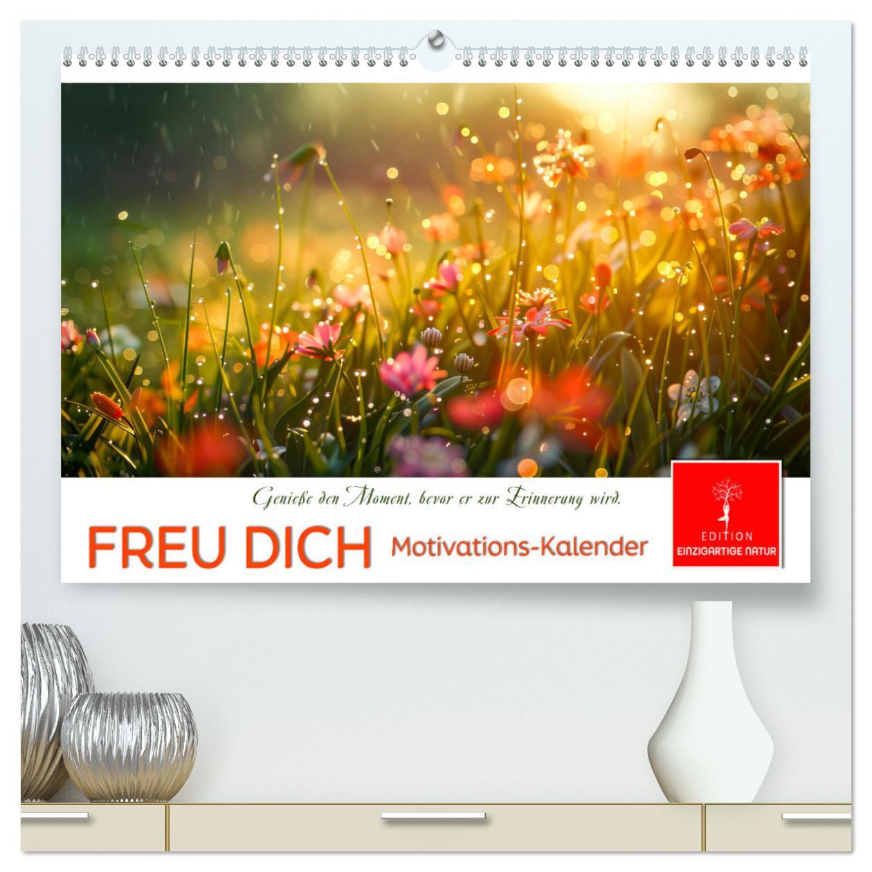 Cover: 9783383814648 | Freu Dich Motivations-Kalender (hochwertiger Premium Wandkalender...