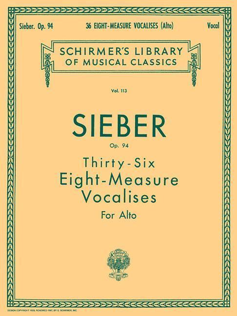 Cover: 9781458424242 | 36 Eight-Measure Vocalises, Op. 94 | F. Sieber | Taschenbuch | Buch