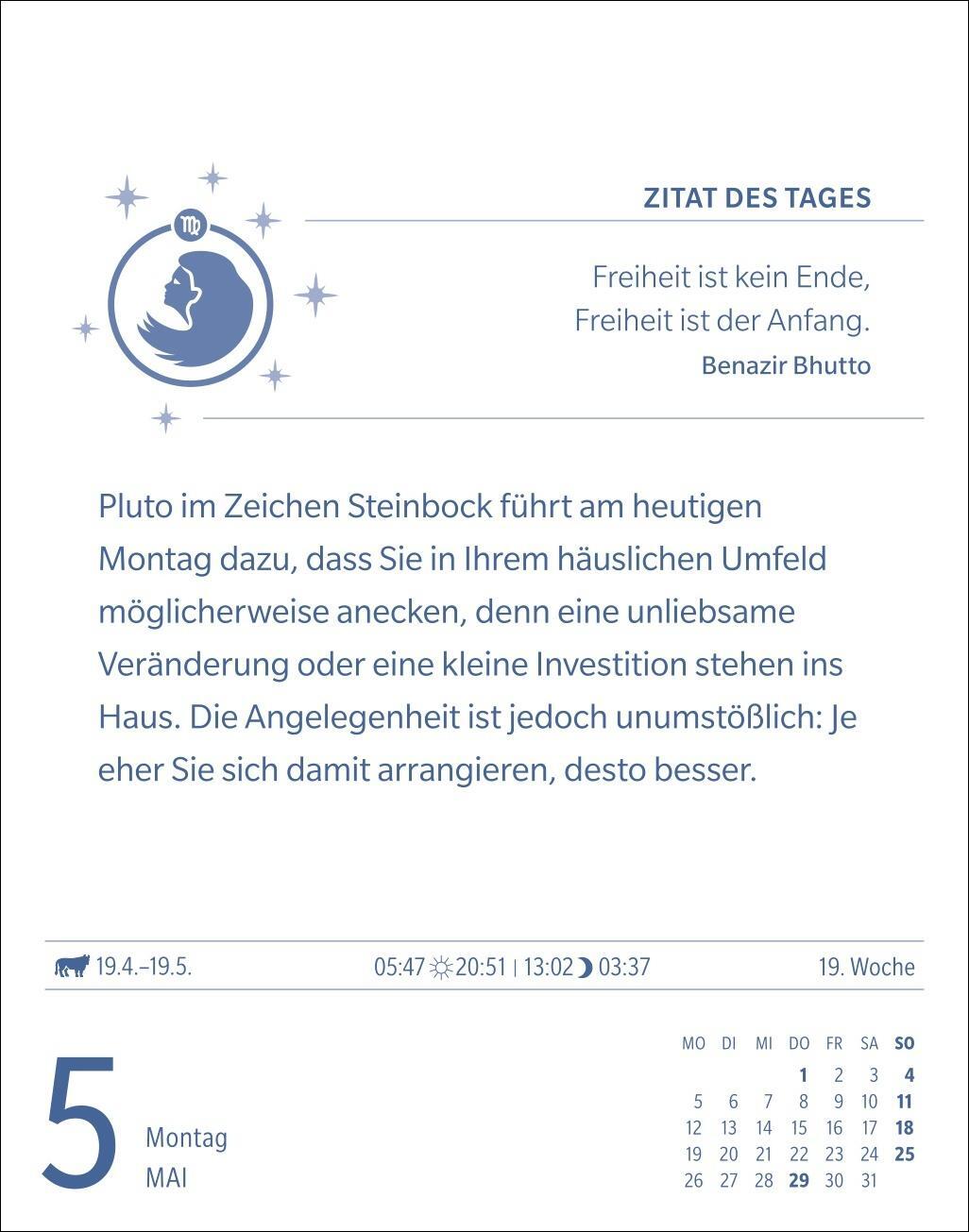 Bild: 9783840033728 | Jungfrau Sternzeichenkalender 2025 - Tagesabreißkalender - Ihr...