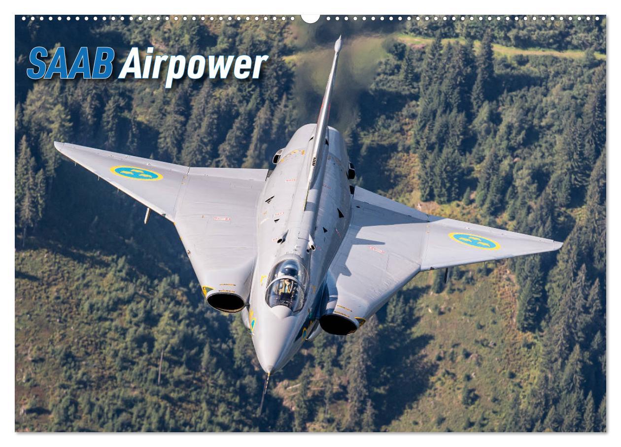 Cover: 9783435159086 | Saab Airpower (Wandkalender 2025 DIN A2 quer), CALVENDO Monatskalender