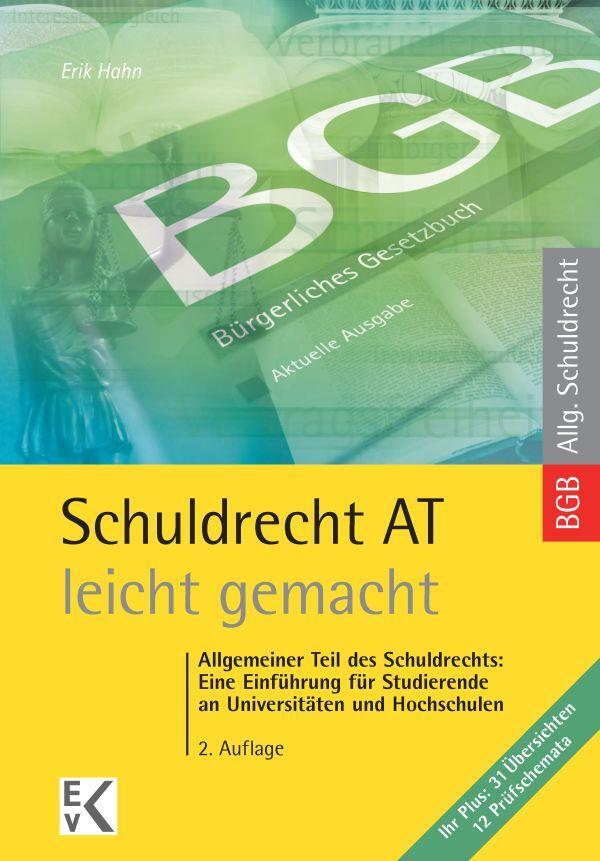 Cover: 9783874403498 | Schuldrecht AT - leicht gemacht | Erik Hahn | Taschenbuch | Deutsch