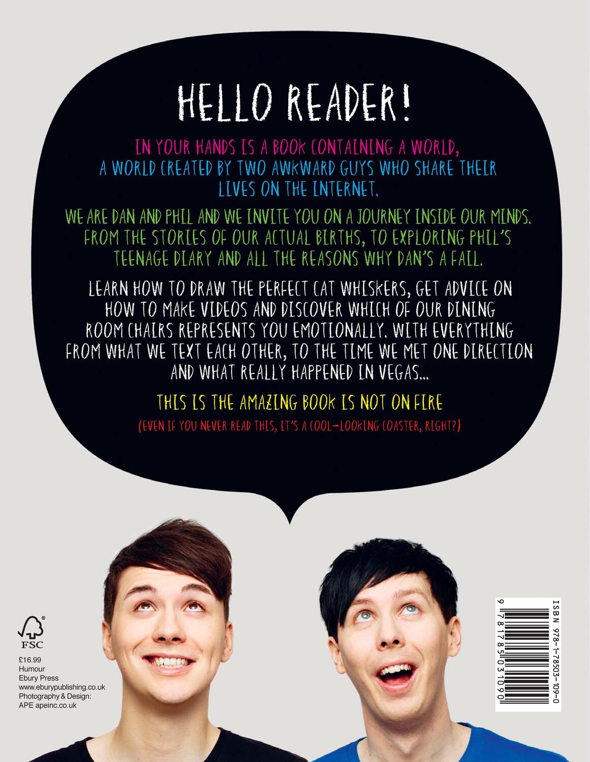 Rückseite: 9781785031090 | The Amazing Book is Not on Fire | The World of Dan and Phil | Buch
