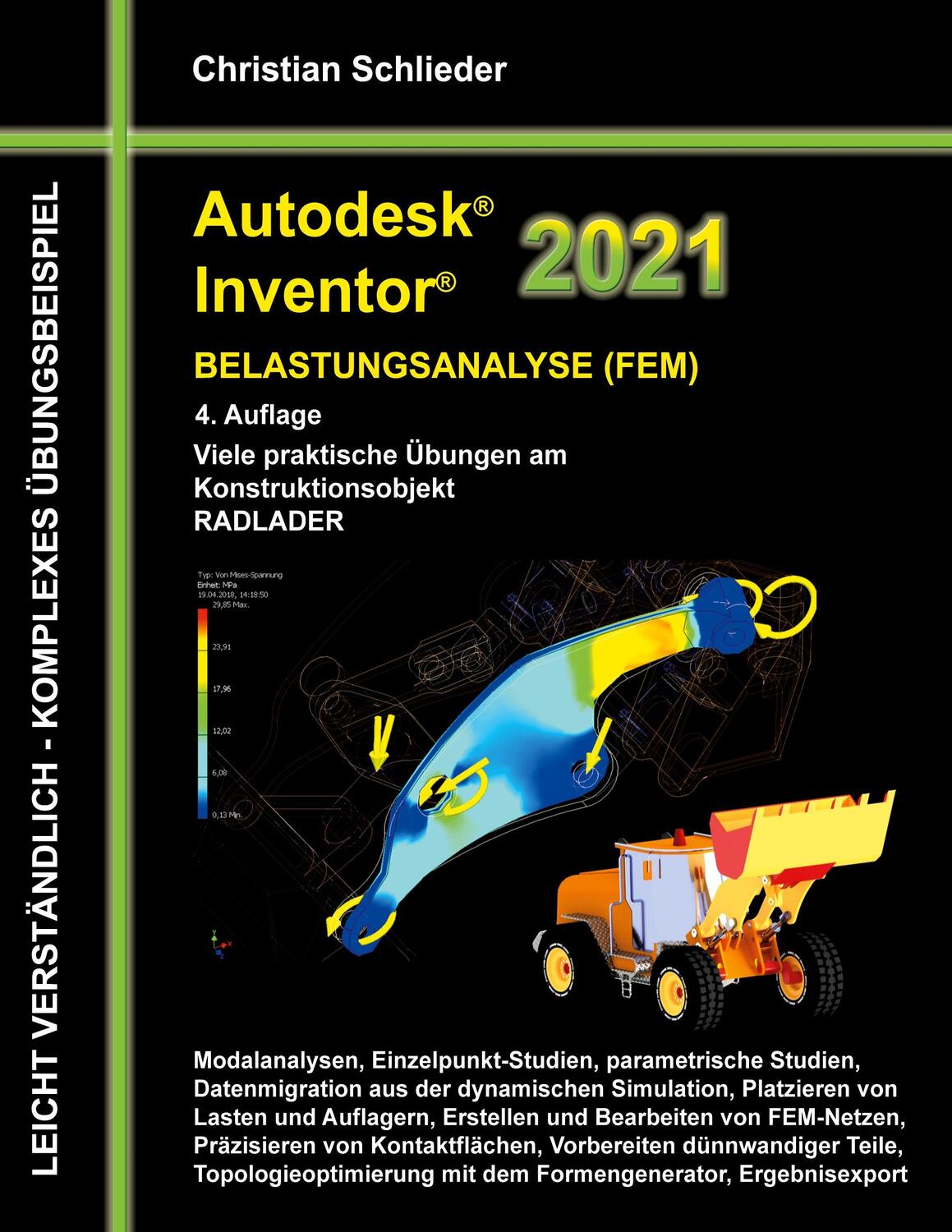 Cover: 9783751957632 | Autodesk Inventor 2021 - Belastungsanalyse (FEM) | Christian Schlieder