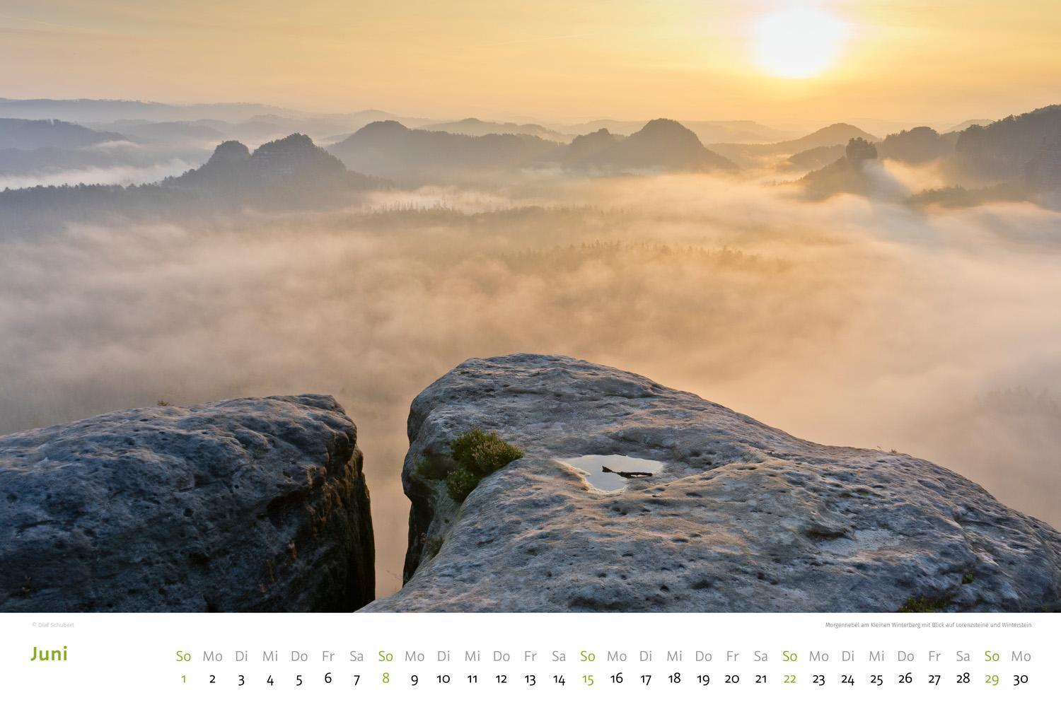 Bild: 9783938916520 | Kalender Sächsische &amp; Böhmische Schweiz 2025 | Wandkalender 45 x 30 cm