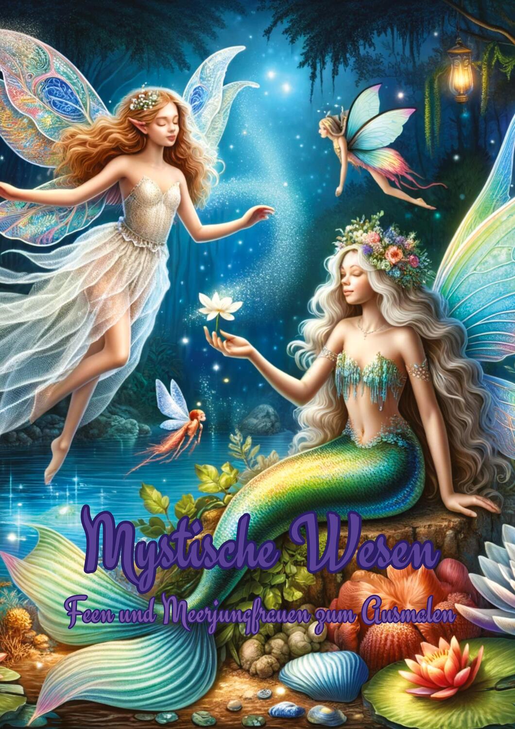 Cover: 9783384056146 | Mystische Wesen | Feen und Meerjungfrauen zum Ausmalen | Diana Kluge